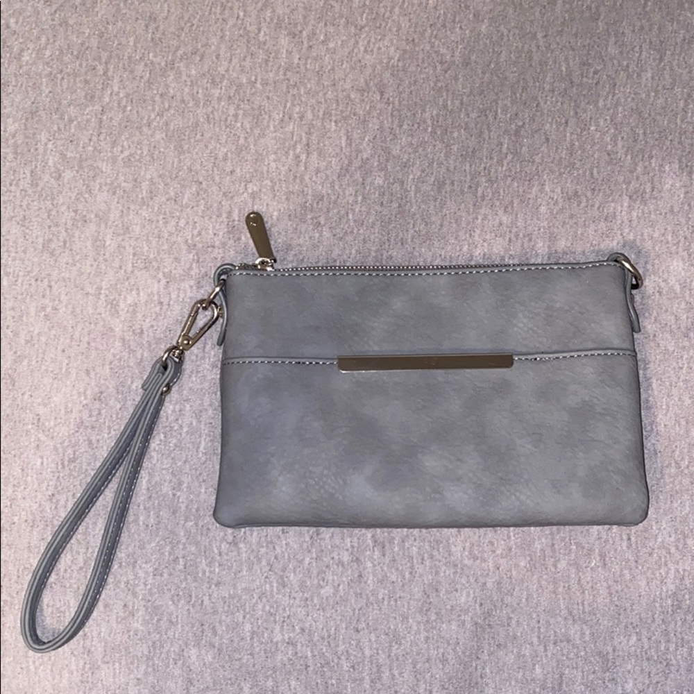 grey hand bag / wallet